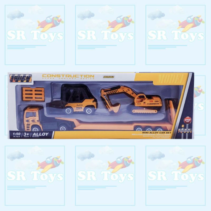 Die Cast Alat Berat bego dan shovel Construction Truck