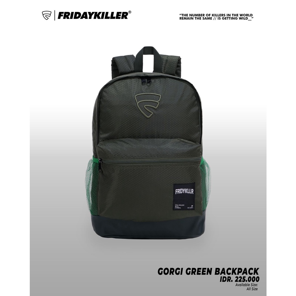 TAS PUNGGUNG / BAGPACK FRIDAY KILLER GORGI GREEN ORIGINAL