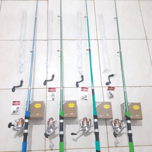 Set pancing kolam full set joran180cm,reel daido sdh free handle dan spool besi 5 bearing ball