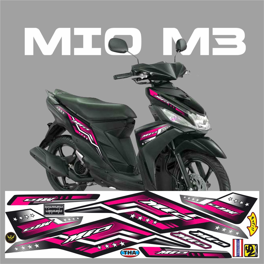 STRIPING VARIASI MIO M3 LIS SIMPLE UNGU STAR 04 @INDIGO01