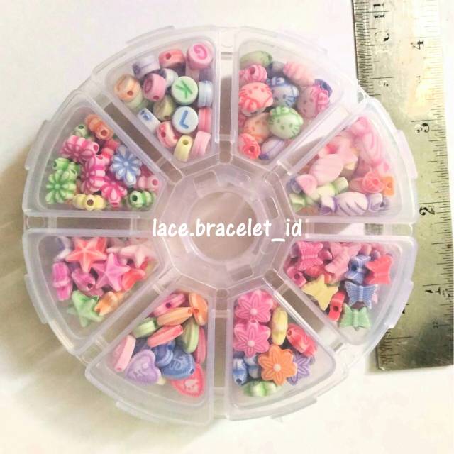 MUTE + BOX manik manik kotak mute gelang kalung aksesoris kotak manik manik