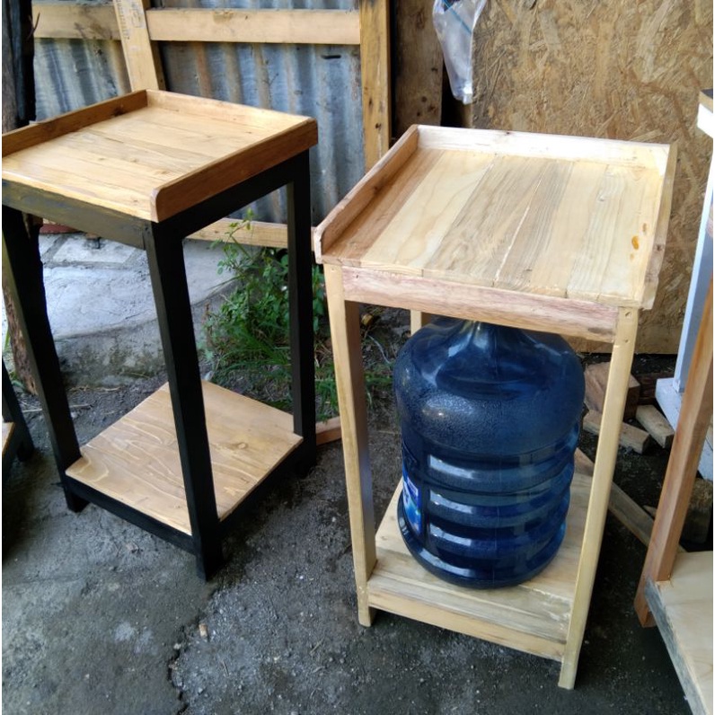 meja rak galon dispenser /meja guci magiccom air minum kayu
