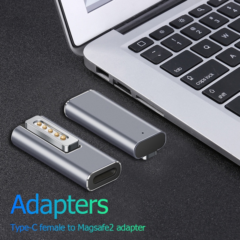 Adapter Konverter Plug Charger Fast Charging Tipe C Female Ke Magsafe 2 Untuk MacBook Air &amp; Pro