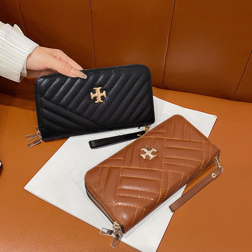 Dompet panjang wanita bahan kulit sintetis dompet panjang kekinian dompet terbaru muat hp dan uang kertas