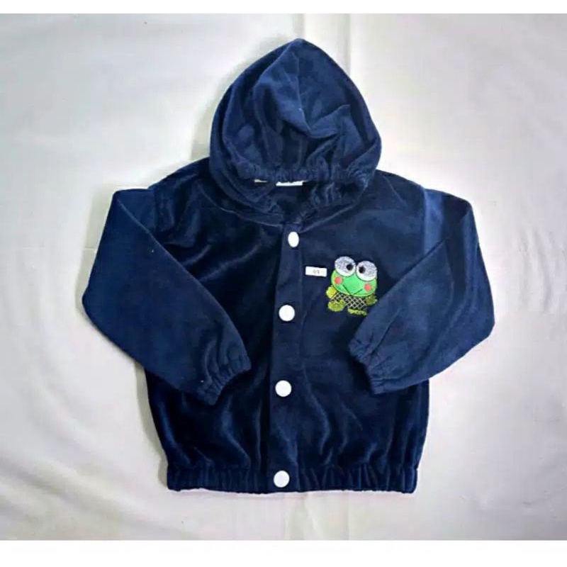 jaket bayi Rajut  dan Bludro + hanger