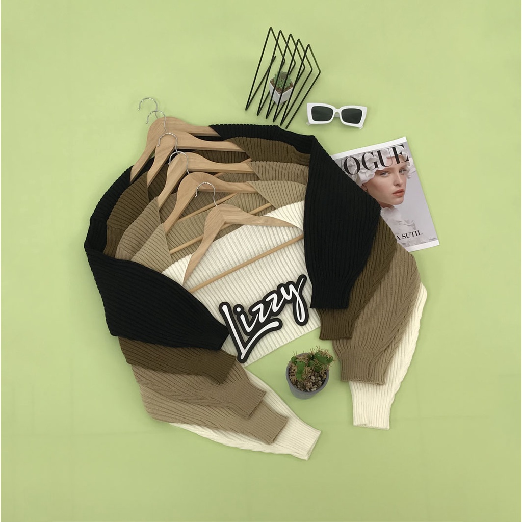 Lizzy - LIAM OVERSIZE CROP BOLERO CARDIGAN PREMIUM