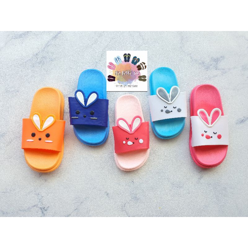 SANDAL SELOP ANAK PEREMPUAN KELINCI FASHION 8839 FULL KARET