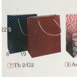 

PAPER BAG POLKADOT MINI (7) 12 PCS uk (19x8x22,5)cm.