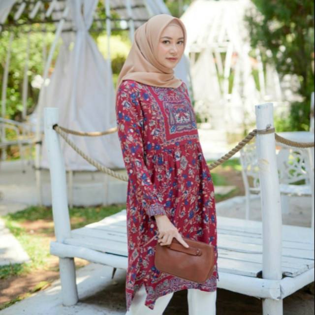 MAROON MENTAWAI TUNIK BY HEAVEN LIGHTS