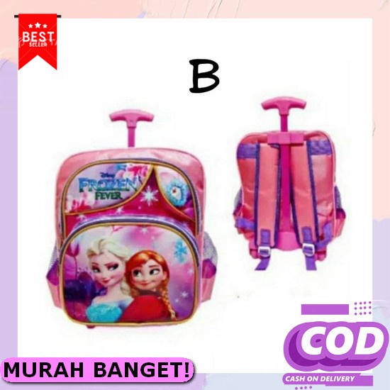 Tas Dorong Anak Perempuan Paud Tk , Tas Troly Anak Peremuan, Tas Roda  Tas Troli Frozen Tk Tas Sek