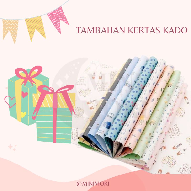 

(add on) Tambahan bungkus kertas kado