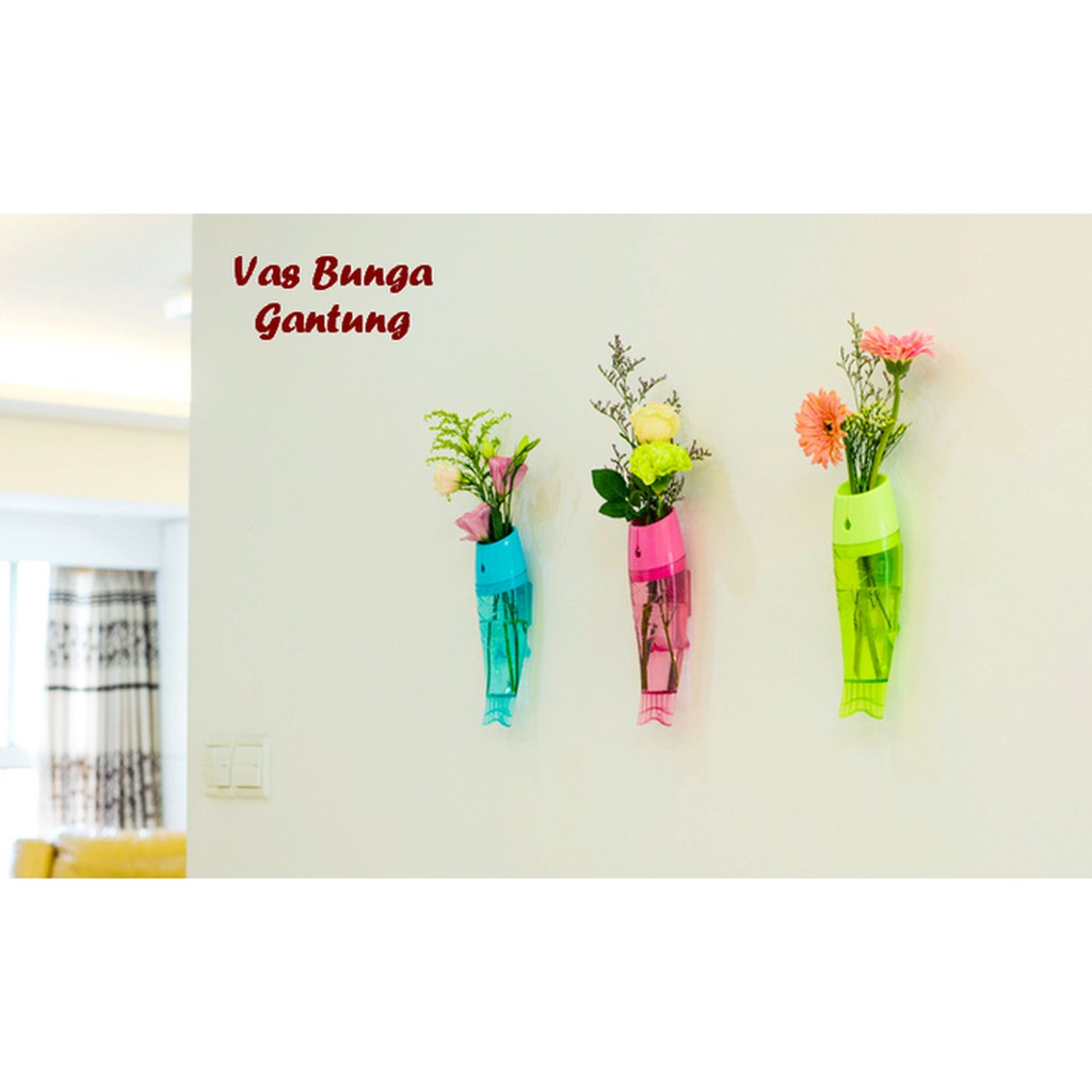 Promo Vas Bunga Gantung (Unik, berbentuk ikan, digantung di tembok)