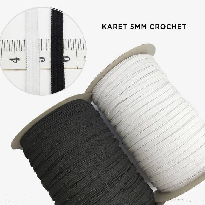

[[COD]] Tali Karet Masker P5 0.5cm @100 yard Grade A Crochet Elastik TERBARU Kode 185