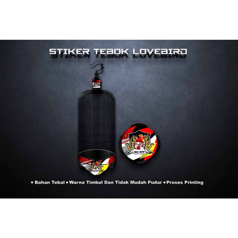 STIKER TEBOK LOVEBIRD MURAH