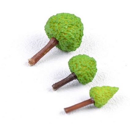 Miniatures - Terrariums - Green Tree Ornaments (3pcs)