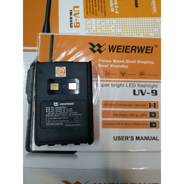 Batre ht weierwei uv9 tri band original