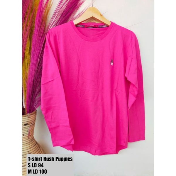 long T-shirt hush puppies/kaos lengan panjang/kaos cewek dewasa/kaos cewek/sweater