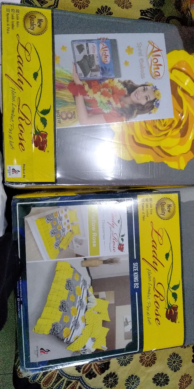 Sprei Lady Rose Uk. 160/180 - Yellow Rose