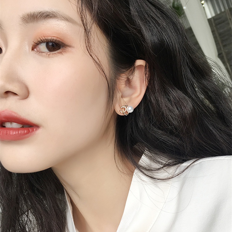 Anting Tusuk Sterling Silver 925 Dengan Mutiara Warna Permen Untuk Wanita