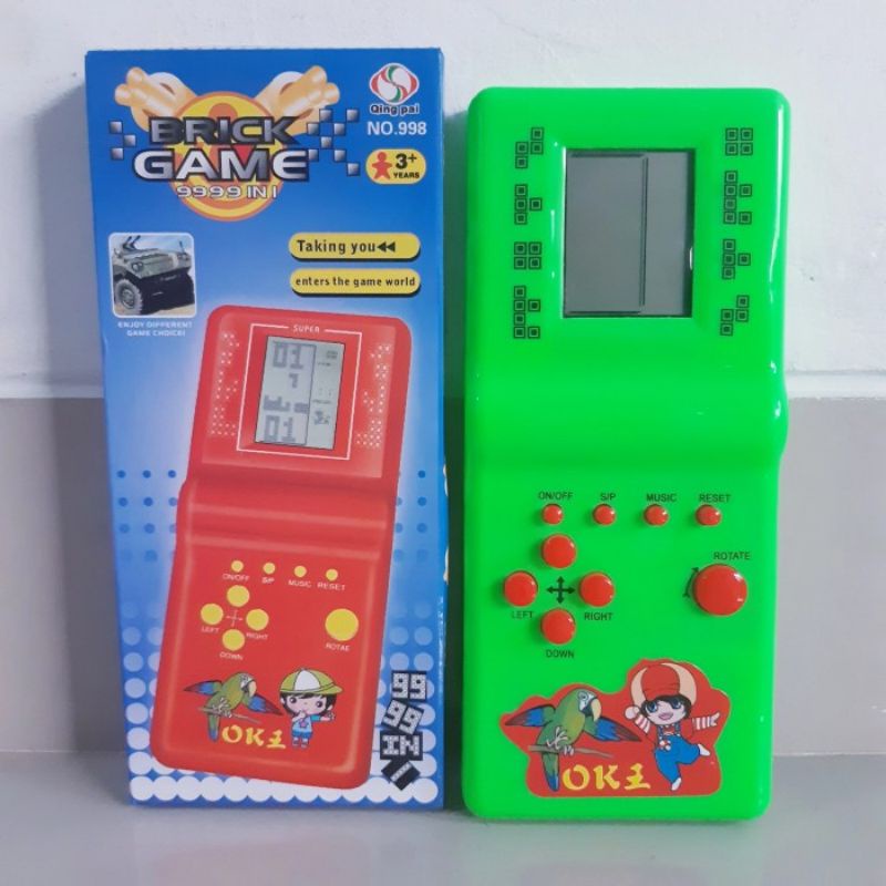 Mainan Brick Game Tetris Gimbot Jadul - Game boy Anak Laki Perempuan