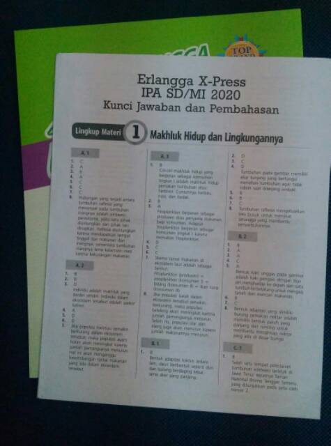 Erlangga X Press Usbn Sd Mi 2020 Ipa Kunci Jawaban Shopee Indonesia