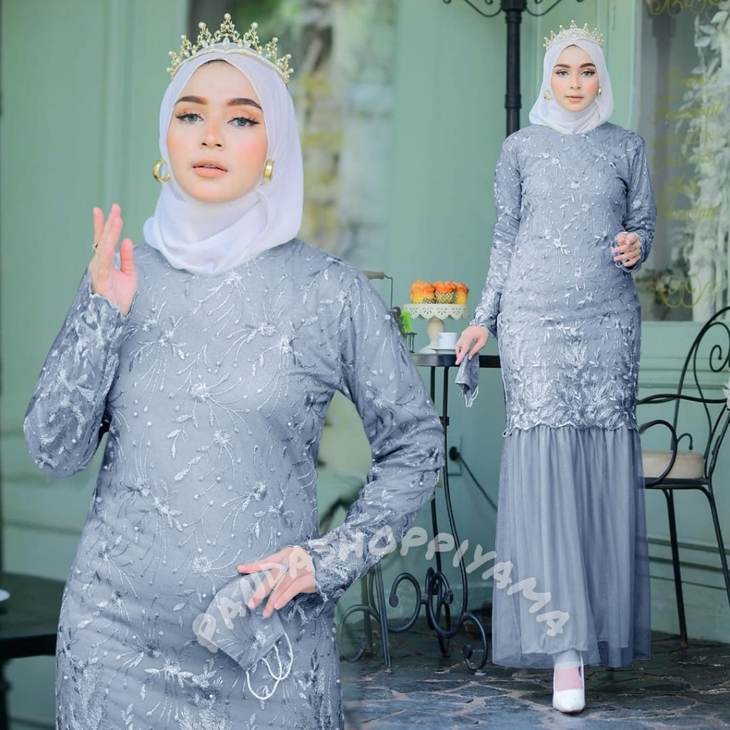 New Gamis ARISHA / Dress kondangan / Gamis Brukat / Baju Kondangan Wanita Size M L XL XXL / Baju Pesta Wanita / Gamis Remaja Seragam