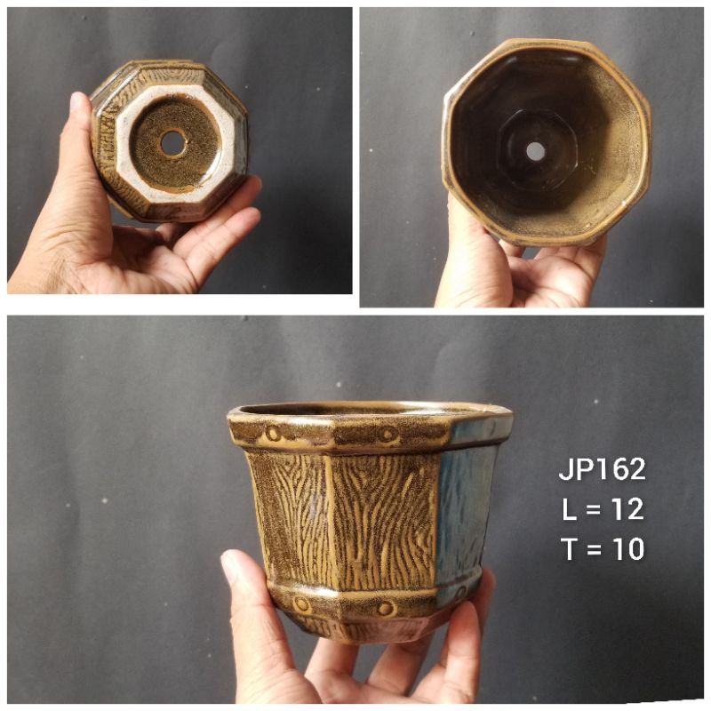 Pot keramik segi 8 JP162