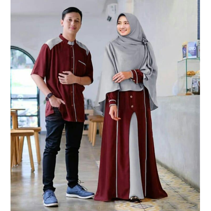 Baju Gamis Couple Keluarga Terbaru Ramadhan 2021 Model Baju Pesta Bahan Baloteli Tebal Kekinian 8f7 Shopee Indonesia