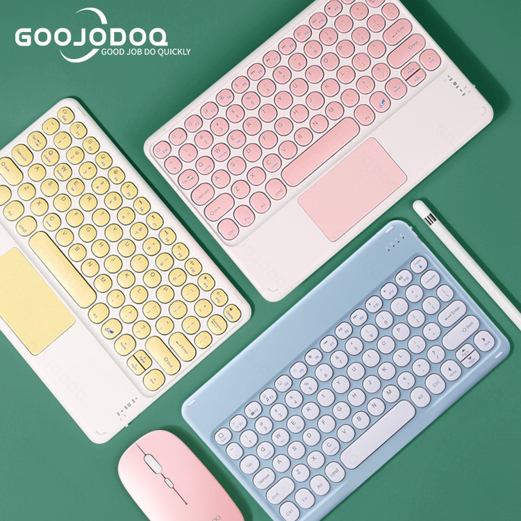 【Beli dua diskon 20%】 Goojodoq Wireless Bluetooth Keyboard Tablet keyboard For Android IOS Windows