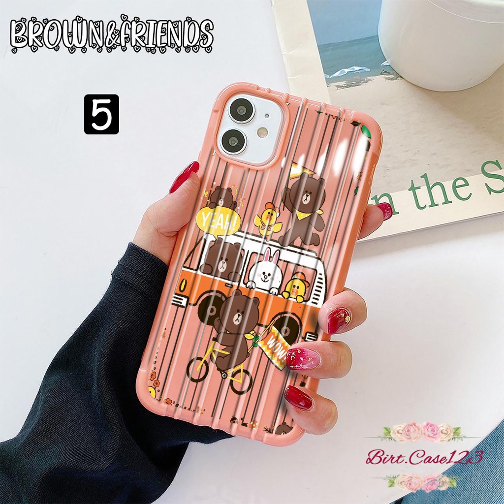 Softcase BROWN Oppo A3s A1k A5 A9 2020 A7 F9 A5s A31 A52 A92 BC3537