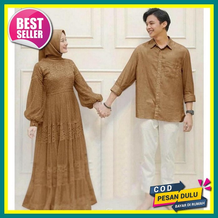[Cod] Jumbo Baju Batik Couple - Baju Muslim Wanita Terbaru 2021- Kebaya Coupel Modern - Couple Batik