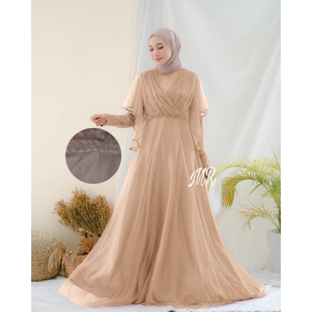 Bridesmaid Dress Kondangan Muslim / Sage Green Lilac Taro Mocca Milo Silver Broken White Biru Wardah
