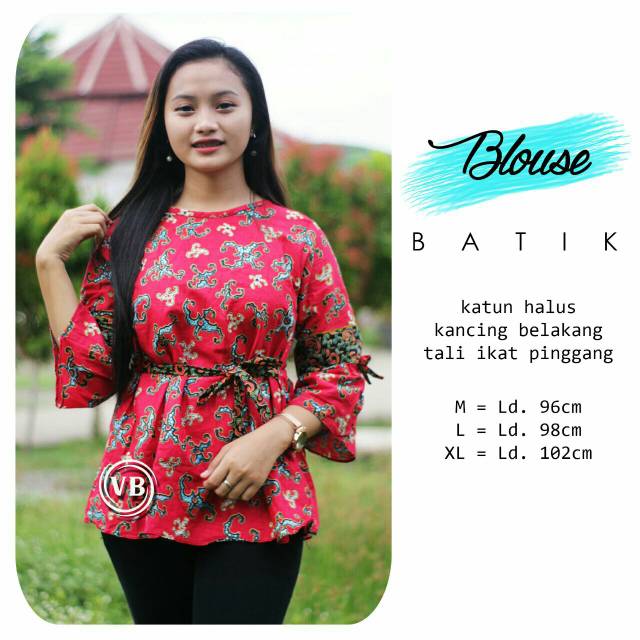 Batik couple Blouse Blouse Batik Wanita Baju Wanita Big Size fashion wanita