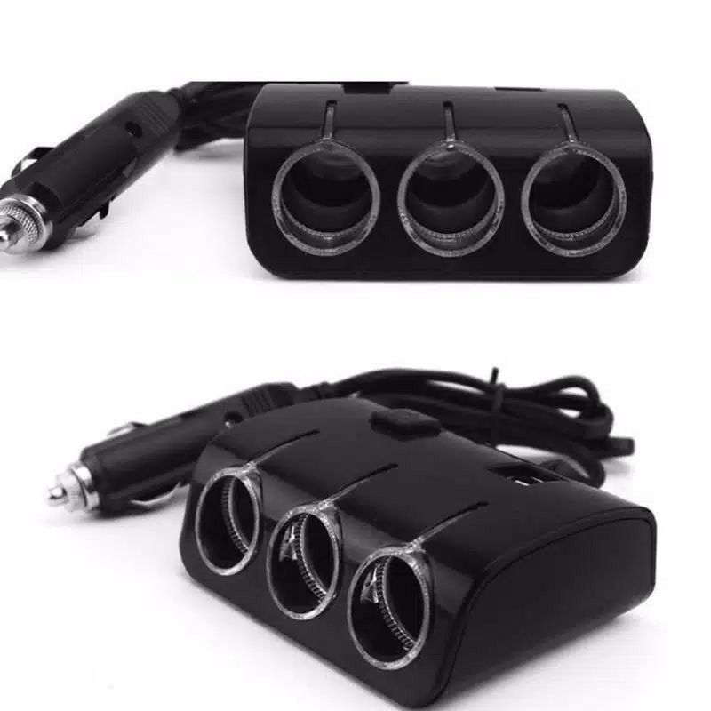 CHARGER SPLITTER 3 SLOT CHARGER MOBIL USB LIGHTER CAR CHARGER 3 IN 1 DAN 2 USB PORT