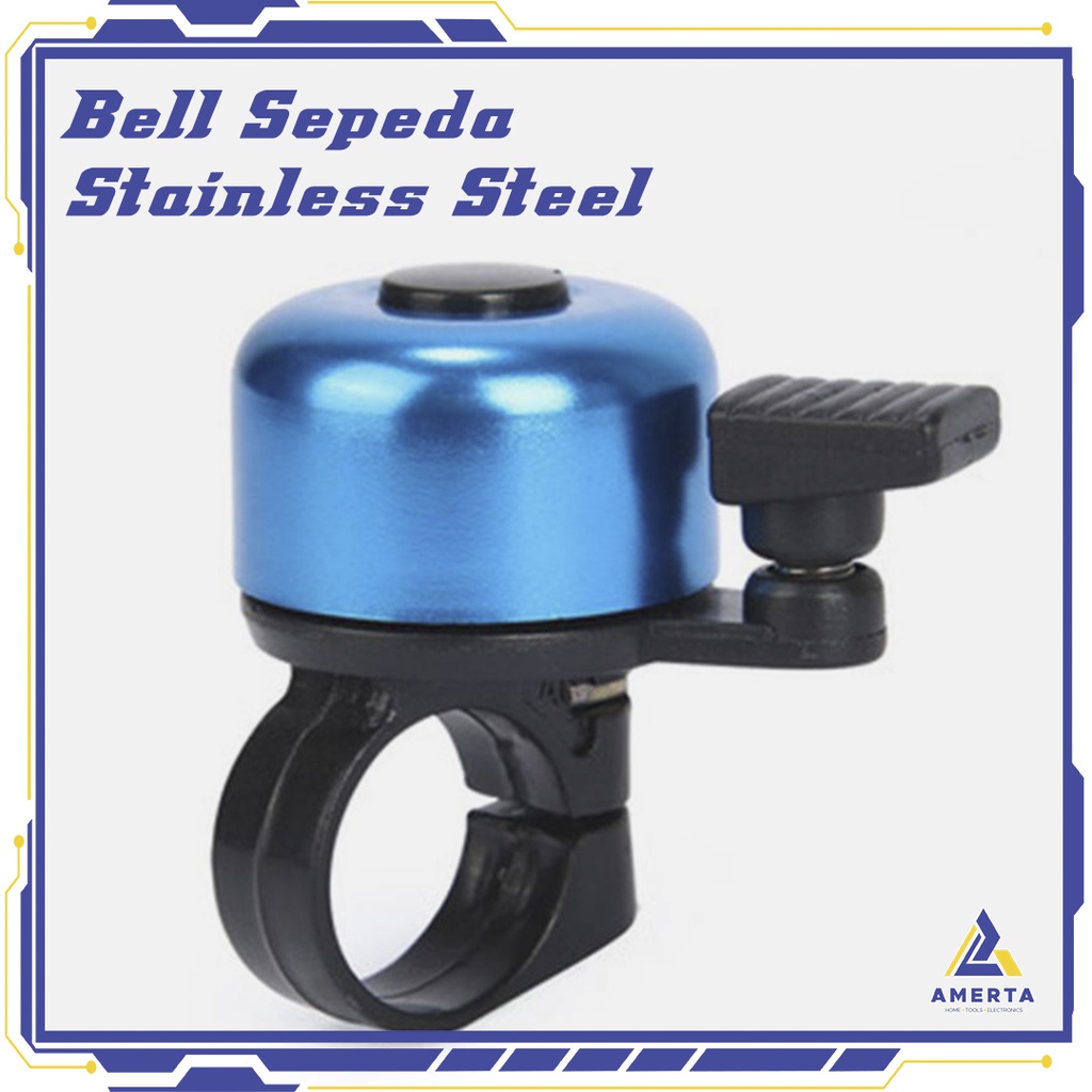 Bell Sepeda Stainless Steel Safety Cycling Horn - Biru