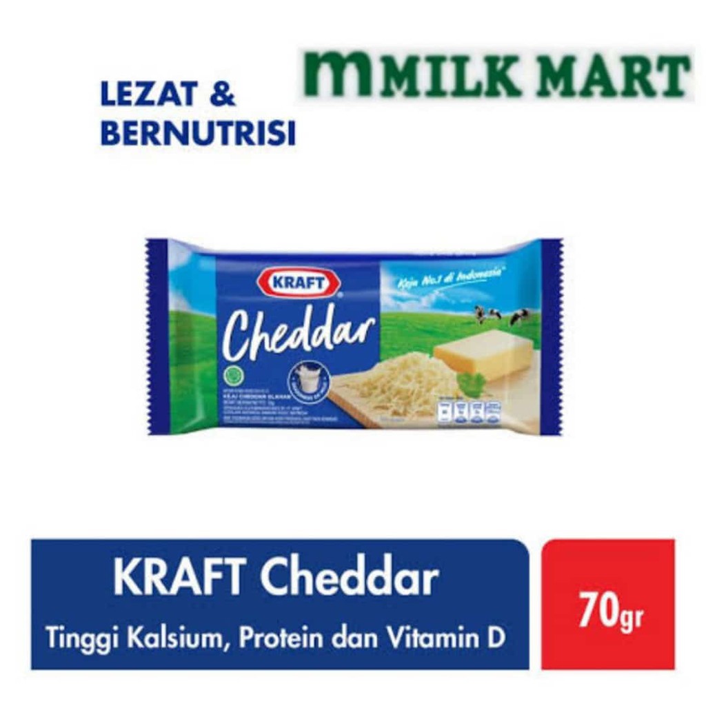 

KEJU KRAFT CHEDDAR 70GR//MILKMART