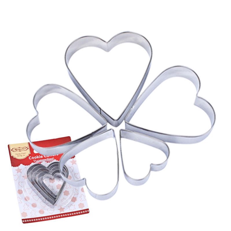 COOKIES CUTTER STAINLESS LOVE ISI 5PCS