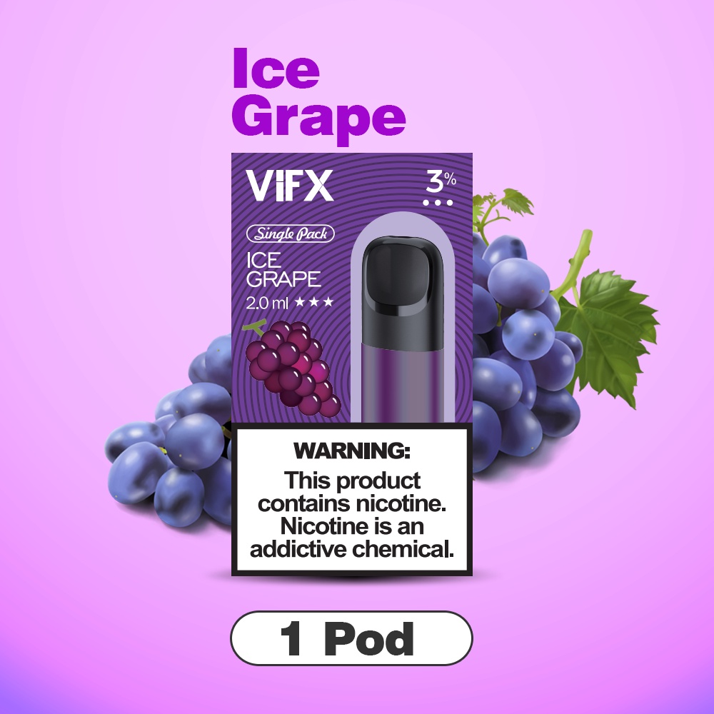 ViFX Pod Compatible RELX Infinity &amp; Essential &amp; Phantom - Grape Flavours∣1 Pack Isi 1   Pod