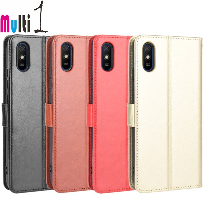 Leather Case Wallet Xiaomi Redmi 9A Redmi 9 A Flip Cover Case Dompet