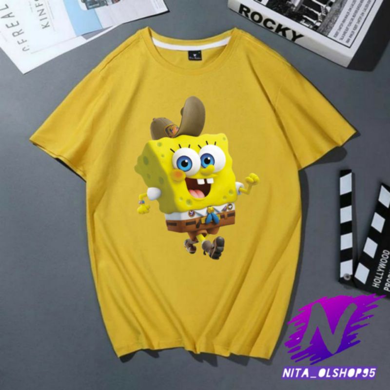 baju Spongebob kaos anak kartun Spongebob kecil