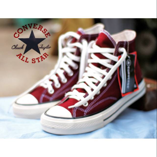 SEPATU CONVERSE CLASSIC TINGGI HITAM | CONVERSE 70’S TINGGI MARON