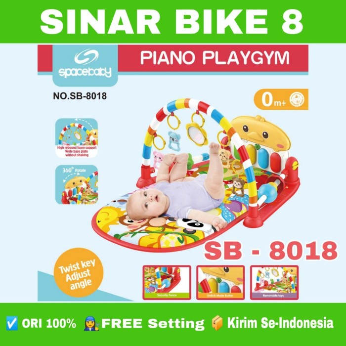 PLAYGYM Baby Piano SPACEBABY SB - 8018 Bebek Fence Mainan Baby Activity