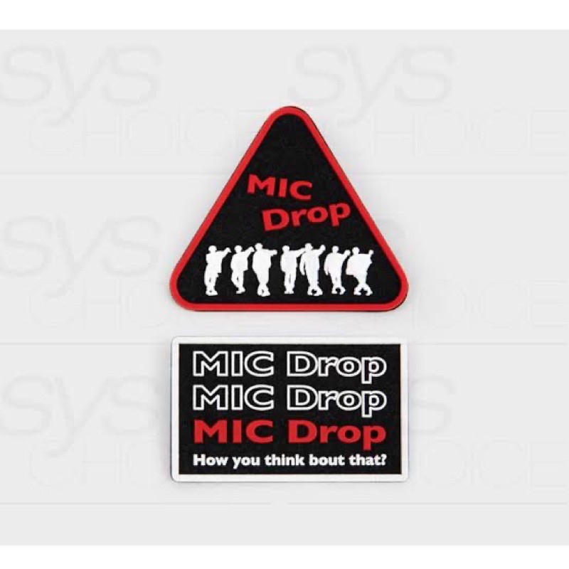 READY STOCK OFFICIAL BTS MIC DROP PIN BADGE