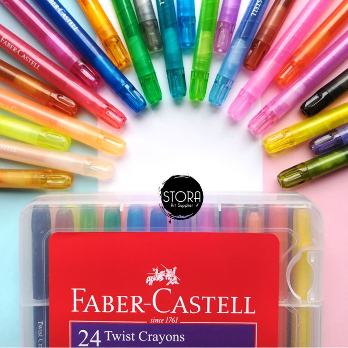 

(DISKON TERMURAH) Faber Castell Twist Crayon Krayon Putar 24 Warna Pastel