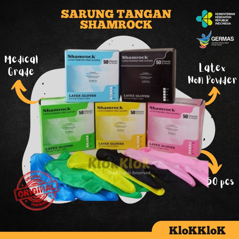 Sarung tangan hitam karet latex free powder glove