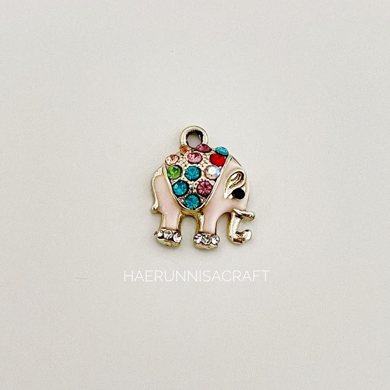 Liontin Gajah Pendant Charm DIY Accessories