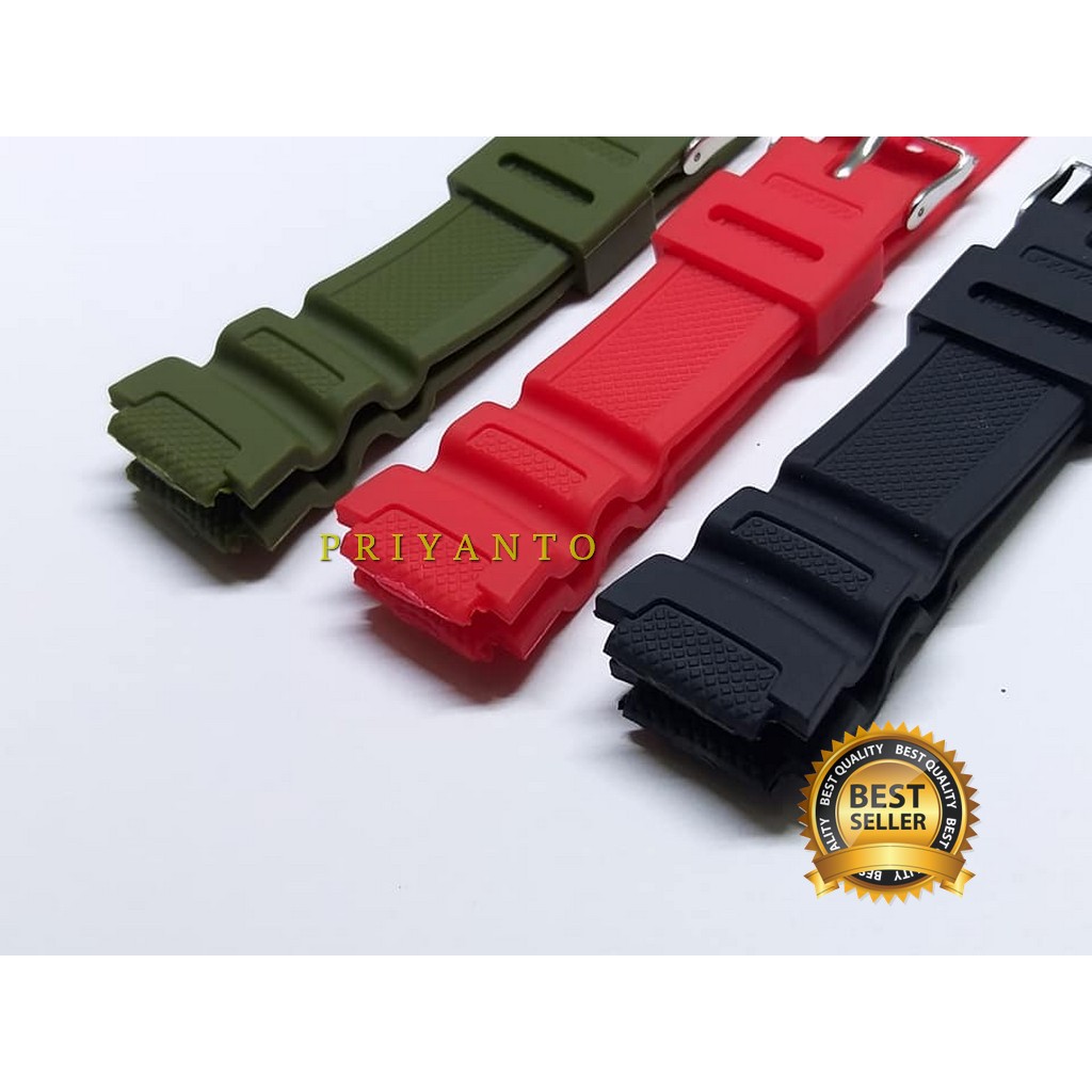 Tali strap jam tangan  watch casio ae 1000 ae 1100 w-s200 w-s210 sgw-300h sgw-400 sgw-450 sgw-500 Bonus Pen