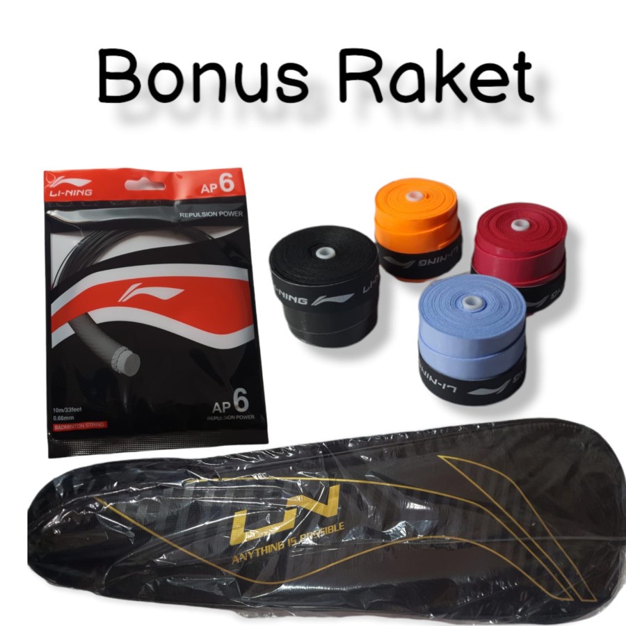 PAKET PROMO ! RAKET BADMINTON LINING TURBO X 50/60/70 G4 ATAU G5 SERIES 30lbs