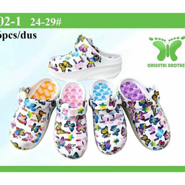 SANDAL BAIM KUPU ANAK CEWEK SENDAL KAPAL SELAM GAMBAR KUPU ORIENTAL BROTHER 102 202 UKURAN 24-35