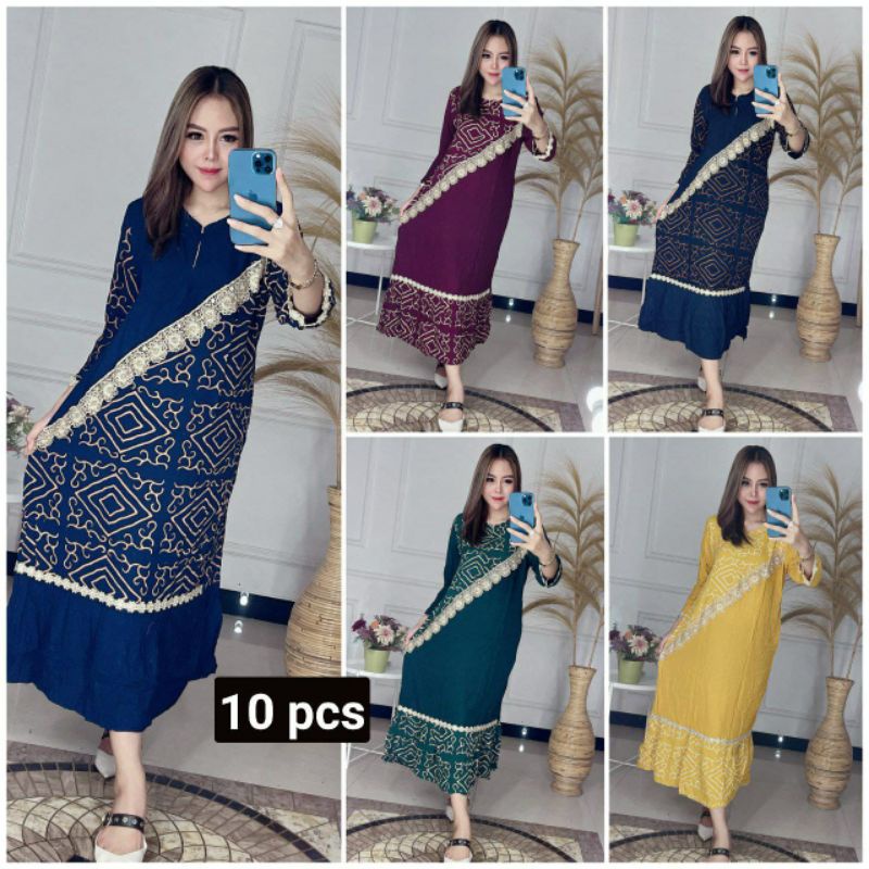 daster arab/daster renda panjang/gamis renda